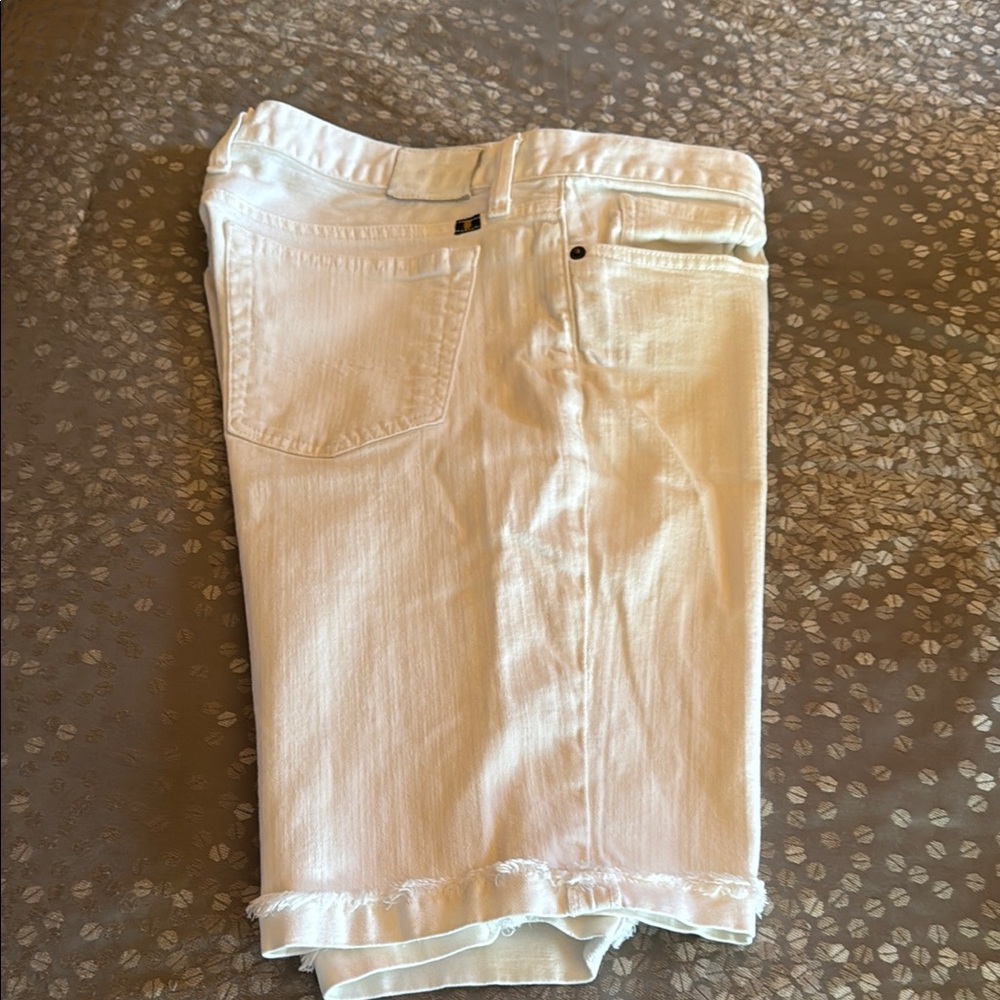 White Denim Shorts